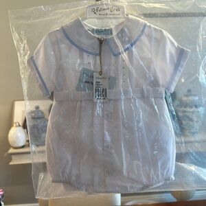 Feltman Brothers baby boy Peter Pan collar bubble size 9 months brand new w/tags